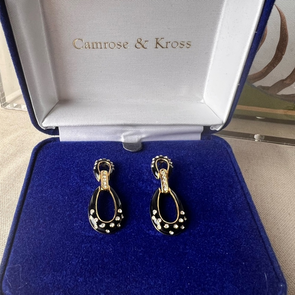 Vintage Camrose and Kross earrings, new in box!